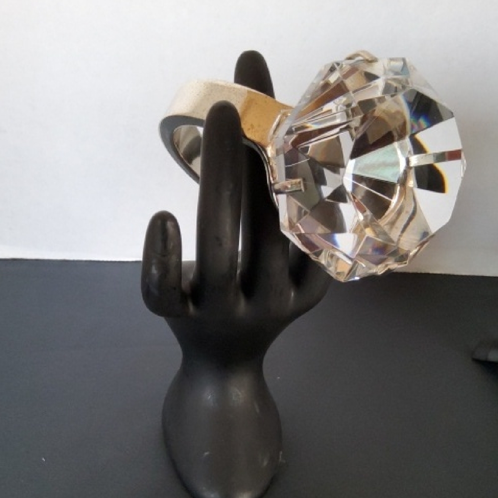 Godinger Shannon Crystal Faux Diamond Ring.